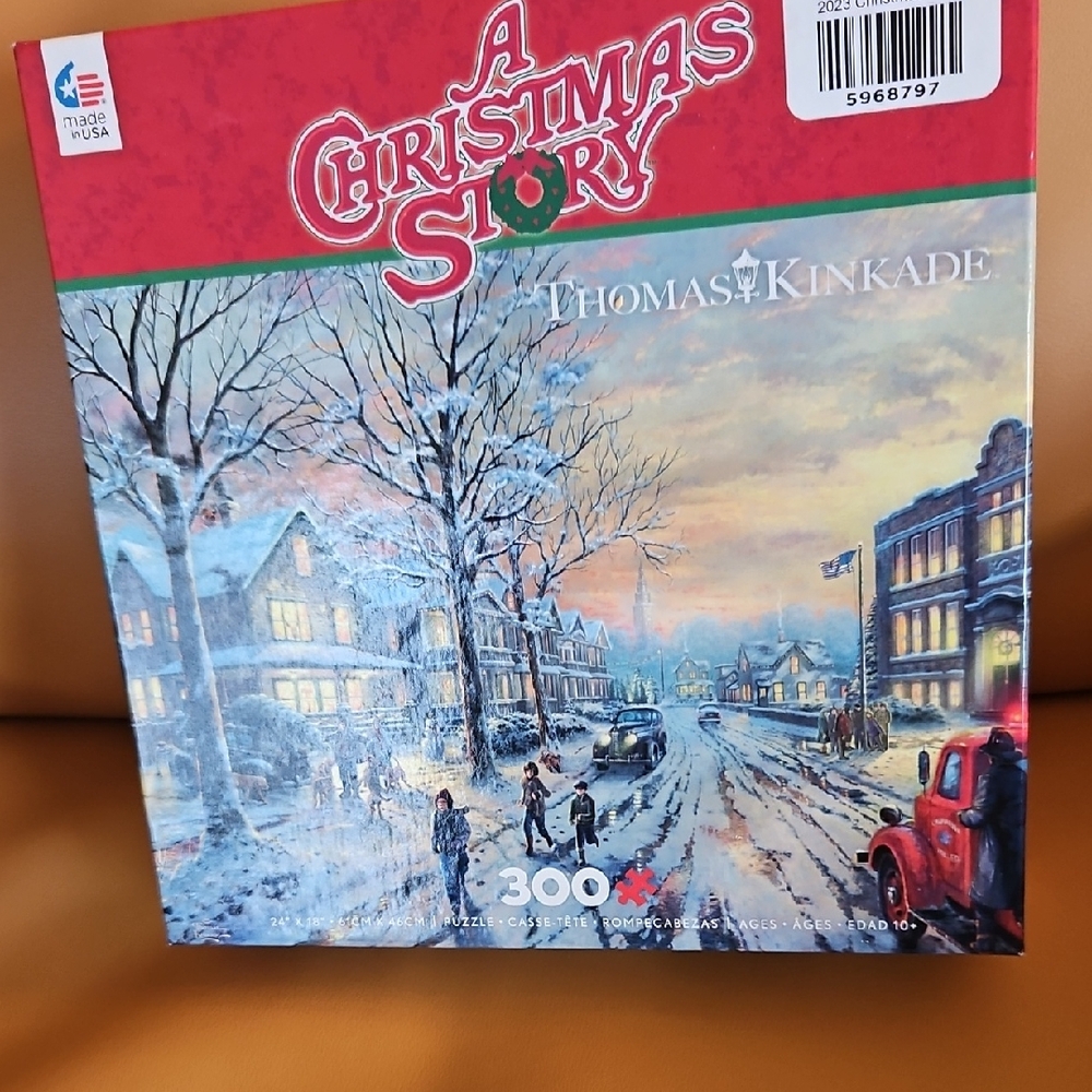 Thomas Kinkade A Christmas Story Winter Scene Puzzle ( Never Used ).